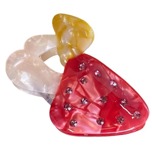 Strasssteine ​​Pilzhaarklauen Clip Starker Frühlingsclip Acetat Pferdeschwanzhalter Frauen Mädchen Lässiges Haar Formieren Accessoire von Fcnjsao