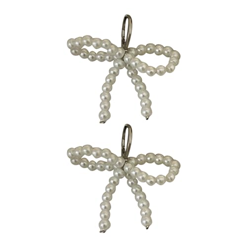 Süße Bogenknotenohrringe Imitation Perlen Bolzen Ohrringe Elegant Ohrschmuck Handgefertigt Gewebt Süße Bogenknotenohrringe Imitation Perlen Bolzen Ohrringe Elegant Ohrschmuck Handgefertigt Gewebt von Fcnjsao