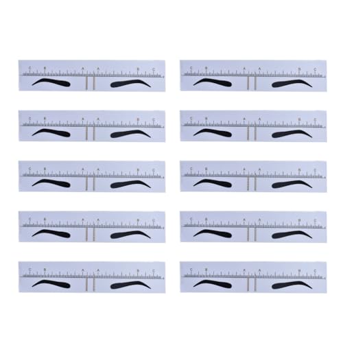 TattooEyebrow Lineal Aufkleber Form Werkzeug Augenbrauen Styling Microblading Guide Permanent Make Up Messung Schablone Vorlage 10x von Fcnjsao