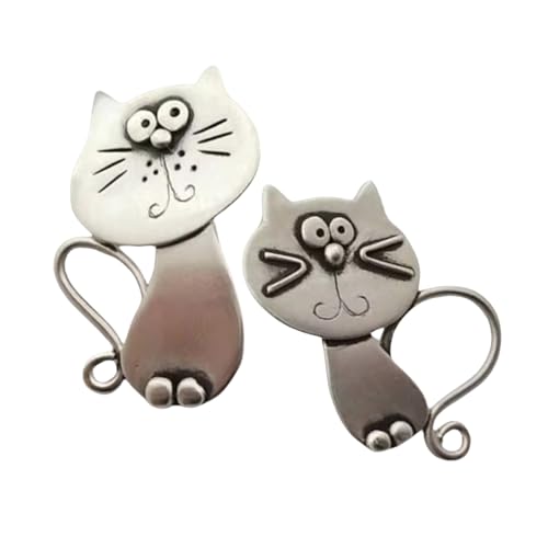 Trendige Retro-Katzen-Ohrstecker, modische Katzenform, Verzierung, einzigartige Ohrstecker für trendige Kleiderschränke von Fcnjsao