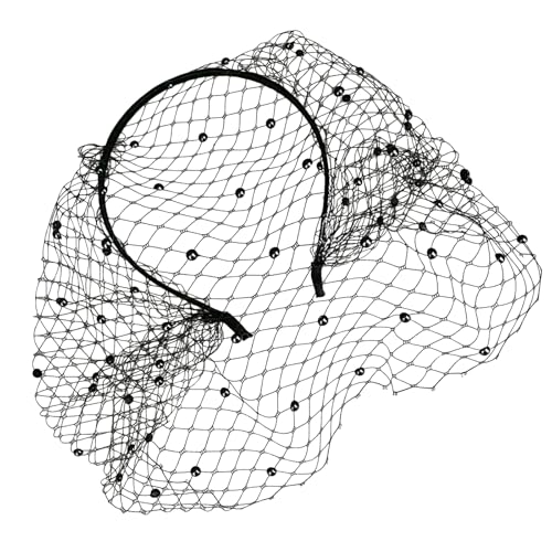 Vintage 1920er Faszinator Bowknot Hairhoop Face Schleiers Stirnband Für Themenveranstaltungen Und Abendliche Kleidungsstück Accessoire Kopfbedeckungen von Fcnjsao