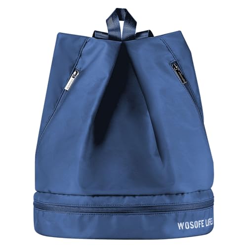 Wasserdichte Reisetasche für Damen und Herren, Golfschuhe, Rucksack, große Sporttasche mit Schuhfach, Reißverschlusstasche, marineblau von Fcnjsao