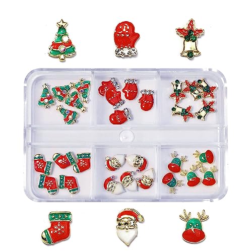Weihnachten Art Metall Nagel Charm Weihnachtsmützen Schneeflocke Weihnachten Art Charm Nägel Dekorationen Für Frauen von Fcnjsao