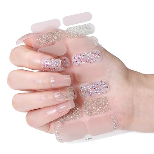 Weihnachts Nagellackstreifen Maniküre Aufkleber Vollständige Nagelfolien Gel Nagelstreifen Nagelkunstaufkleber Nagellackfolien von Fcnjsao