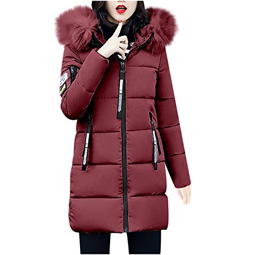 Fcostume Damen Sweatshirts Damen Jacke Winter Warm Parka Jacke Mantel Lange Mit Fellkapuze Steppjacke Wintermantel Lässig Dicker Daunenjacke Daunenmantel von Fcostume Damen Sweatshirts