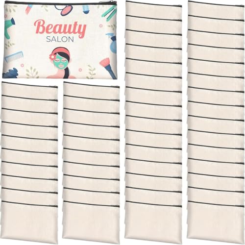 Fcuajdkq 50 Make-up- aus Segeltuch für Sublimation, Make-up- mit Transfer in Großpackung für Damen von Fcuajdkq