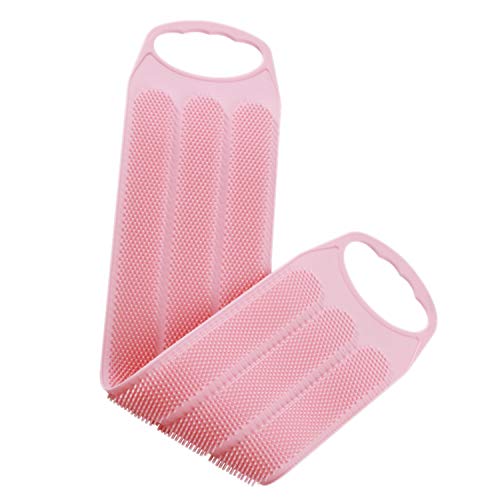 Fcuajdkq SilikonbüRsten BadetüCher Reiben der Haut Haut Sauber Peeling Schlamm KöRpermassage DuschwäScher DuschbüRsten Rosa von Fcuajdkq