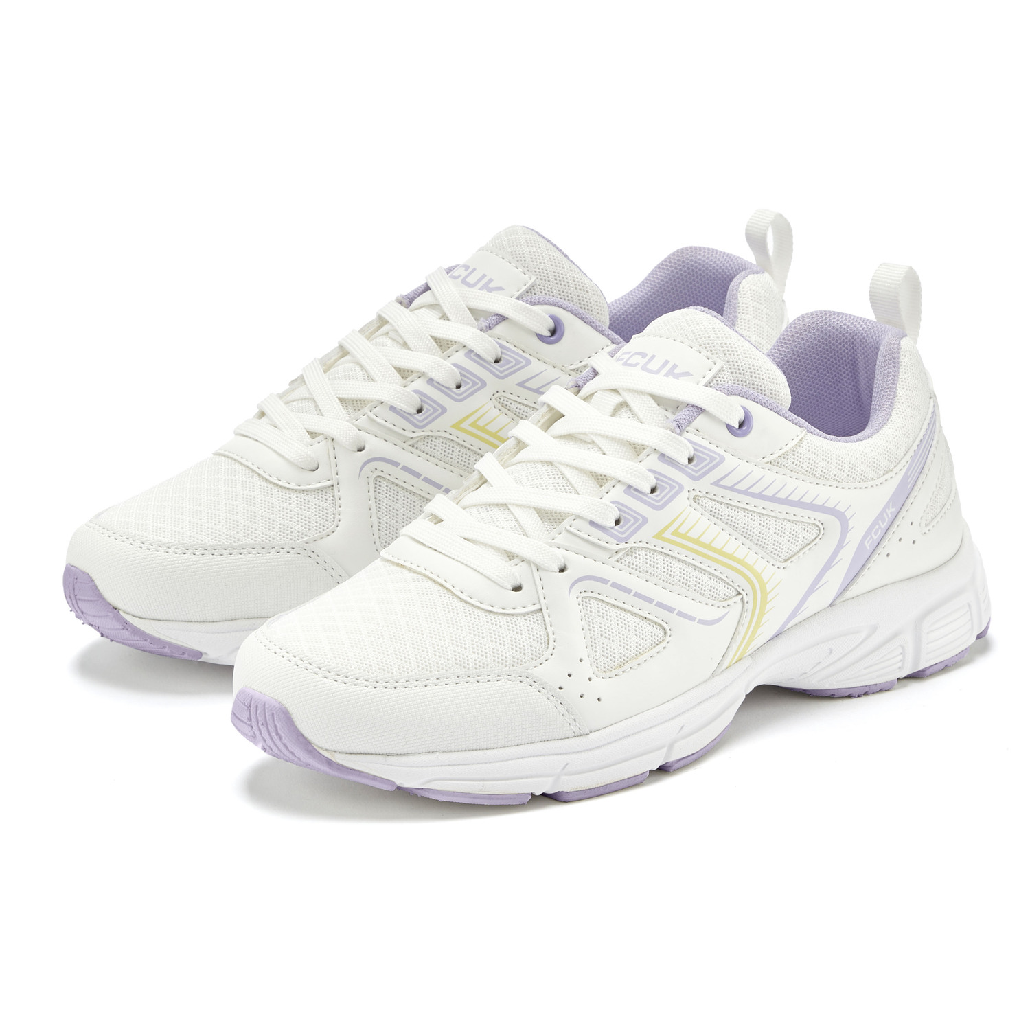 FCUK Sneaker Damen weiß/lime/flieder Gr.43 von Fcuk