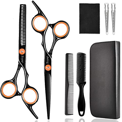 Haarschneideschere Effilierschere Kit, Fcysy Professionelles Haarschere Set Haarschere Mischschere Kit, Friseurschere Haarschneideschere Salon Trimmschere für Haare für Frauen Männer Haustier Haarschneideschere Effilierschere Kit, Fcysy Professionelles Haarschere Set Haarschere Mischschere Kit, Friseurschere Haarschneideschere Salon Trimmschere für Haare für Frauen Männer Haustier von Fcysy