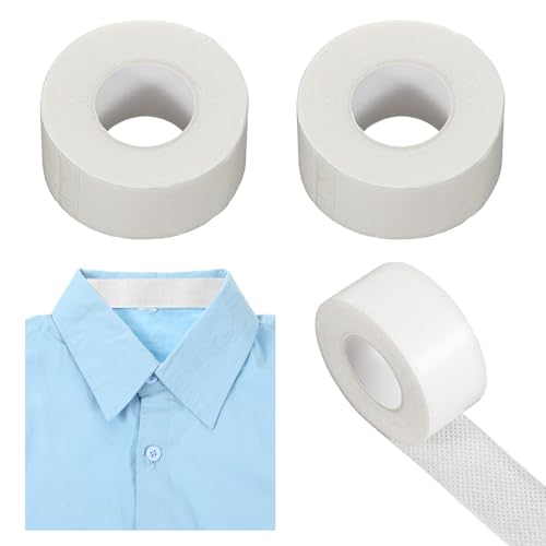 2 Rollen Kragenschutz Schweißpads Kragenschoner für Herren Hemden Selbstklebende Kragenstäbchen Einweg Hemd Neck Tape Invisible Liner Patch für Hemd Neck Liner Hut Achsel gegen Schweißflecken von FdcLixuvol