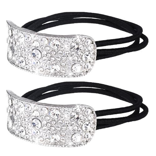 2 Stück Strass Haargummis Elastisch Sparkly Pferdeschwanz Halter Kristall Haarschmuck Silber Pferdeschwanz Manschette Fancy Dekorative Haare Krawatte Glitzer Scrunchies mit Pailletten für Frauen 2 Stück Strass Haargummis Elastisch Sparkly Pferdeschwanz Halter Kristall Haarschmuck Silber Pferdeschwanz Manschette Fancy Dekorative Haare Krawatte Glitzer Scrunchies mit Pailletten für Frauen von FdcLixuvol