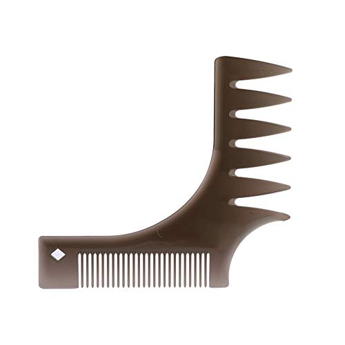 2 Stück PC Kämme Professionelle Bartform Kamm Männer Bart Trimmen Anleitung Bart Haar Styling Tool von Fdit