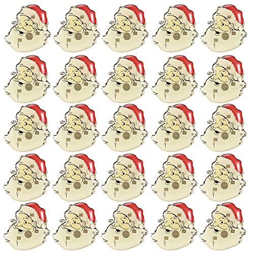 25 Stück Brosche Pin, Weihnachten Thema LED Leuchtabzeichen, Kleidung Taschen Jacken Zubehör Zubehör, Handwerk Hard Revers Brosche für Kinder Frauen Weihnachtsgeschenke(1#) von Fdit