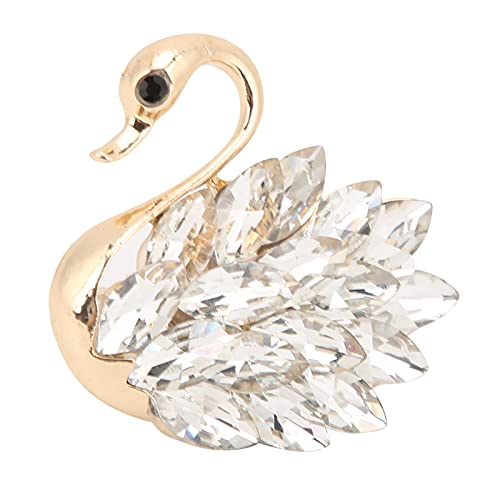 Damen-Brosche, Dekoratives Geschenk, Anstecknadel, Schmuck, Kragen, Jacke, Zubehör, Pin-Rückseite (goldener weißer Diamant) von Fdit