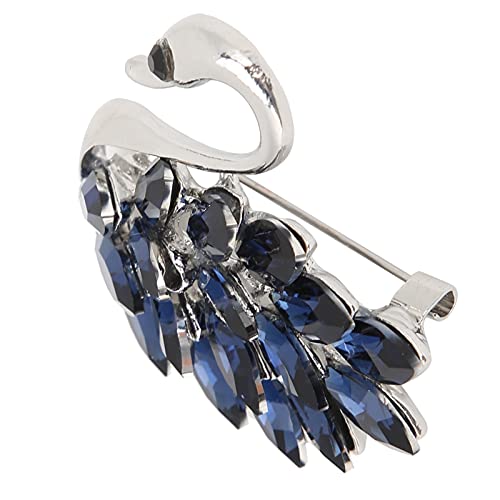 Damen-Brosche, Dekoratives Geschenk, Anstecknadel, Schmuck, Kragen, Jacke, Zubehör, Pin-Rückseite (silberner tintenblauer Diamant) von Fdit