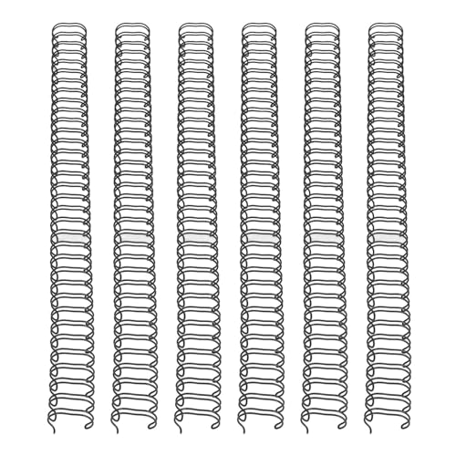 Doppelschleifen-Drahtbinderücken, 180 Blatt Kapazität, 3:1 Teilung, 34 Schlaufen, 19 Mm Durchmesser, Binderückendraht mit Nylonbeschichtung für A4-Papier (Klebstoff) von Fdit