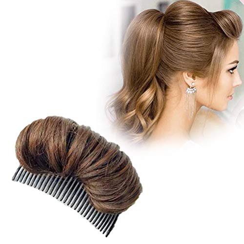 Dutt-Clip-Einführwerkzeug für Frauen und Mädchen mit Langen Haaren, Einfach zu Verwendendes Haar-Accessoire für Partys und Salons, Hellbraun/Dunkelbraun/Schwarz (Hellbraun) von Fdit
