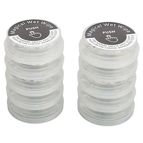 Fdit 10pcs Press Nasse Wischtücher, Komprimierte Handtücher für den Bequemen Gebrauch Im Freien, Weiche Stoffstoff -Handtücher von Fdit