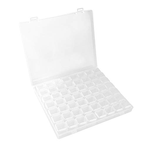 Fdit Nail Art Accessoire Storage Box Verstellbarer Kunststoffschmuck Organizer für Make -up -Pillen Klarer Nagelkunstbehälter für Frauen und Mädchen 56 Slots von Fdit