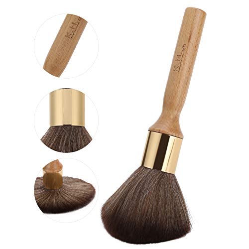 Fdit Professioneller Friseur Hals -Dusterbürste für Salon Barber Holzfaser Wolle Haartruste für den Haushalt (Holzfarbe) von Fdit