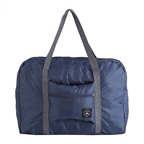 Fdit Tragbar Faltbare Reisetaschen Gepäck Holdall Handtaschen Outdoor Brot Tragen Aufbewahrungstaschen Organizer für Mann Frau(Dunkelblau) von Fdit