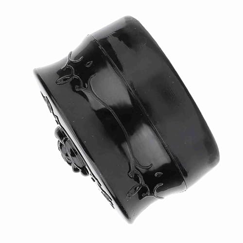 Fdit Vintage Lose Pulverspender Box mit Weichem Snack für Tägliche Verwendung von Make -up und Reisen, eine Box Lederpflege für Frauen und Mädchen, Schwarz/Rotrosa (BLACK) von Fdit