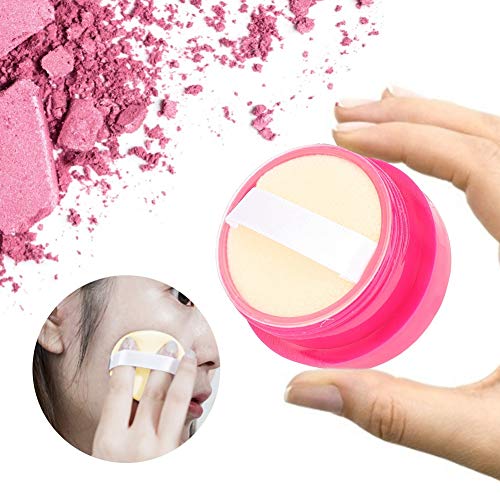 Fdit Vintage Lose Pulverspender Box mit Weichem Snack für Tägliche Verwendung von Make -up und Reisen, eine Box Lederpflege für Frauen und Mädchen, Schwarz/Rotrosa (Rosig) von Fdit