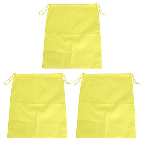 Nylon Stoff Reiseschuhtaschen, Faltbare Schuhe Box Organizer, Reise Kordelzug Tasche für Männer und Frauen, 20.8x17.3in, Gelb (3er Set) von Fdit