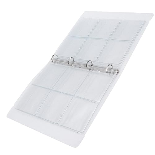 Transparentes Binder Foto Organizer Abzeichen Speicherbuch Perforated Ring Collection Ordner Speicheralbum für Münzmedaille (Fall + 6 Löcher Innenseiten 6 Teile) von Fdit