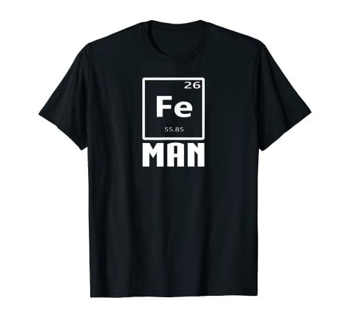 Fe Man Shirt, Iron Eisen Element Logo Periodensystem Gag T-Shirt von Fe Man T-Shirt, Original Superhero Outfit