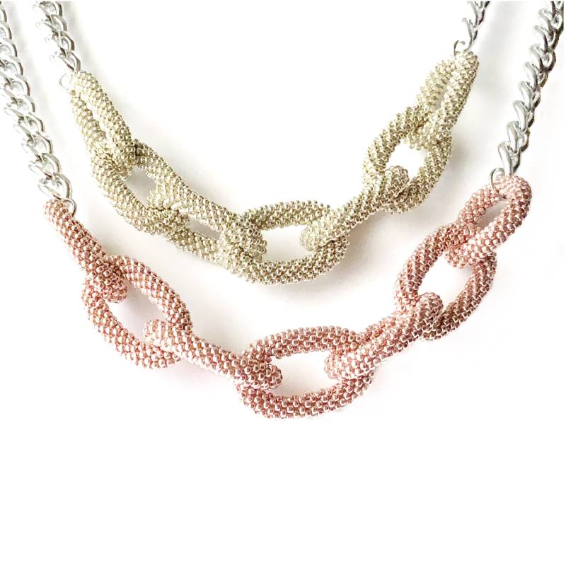 Silberperlenkette Kette Halskette Gioia Silber Perlenhäkelkette Weihnachtsgeschenk Silberperlenkette Kette Halskette Gioia Silber Perlenhäkelkette Weihnachtsgeschenk von FeCreazioni