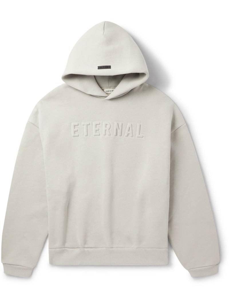 Fear of God - Eternal Logo-Embossed Cotton-Blend Jersey Hoodie - Men - Gray - XL von Fear of God