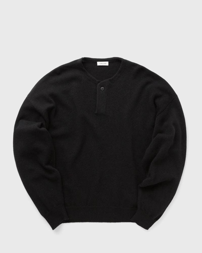 Fear of God FINE KNIT HENLEY men Pullovers black in Größe:L von Fear of God