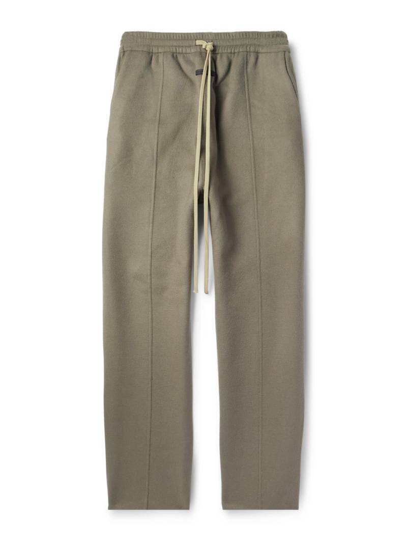 Fear of God - Forum Straight-Leg Logo-Appliquéd Wool and Cashmere-Blend Drawstring Trousers - Men - Brown - XXL von Fear of God