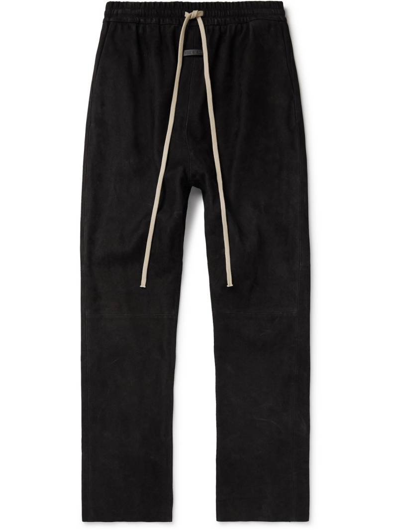 Fear of God - Forum Tapered Full-Grain Nubuck Drawstring Trousers - Men - Black - L von Fear of God