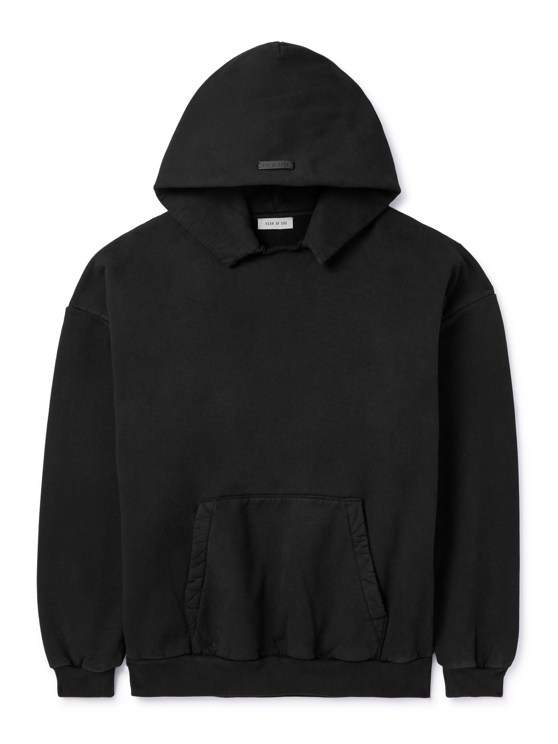 Fear of God - Logo-Appliquéd Cotton-Jersey Hoodie - Men - Black - XS von Fear of God