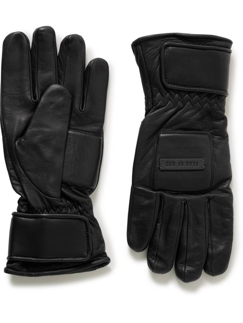Fear of God - Logo-Appliquéd Padded Leather Gloves - Men - Black - L/XL von Fear of God