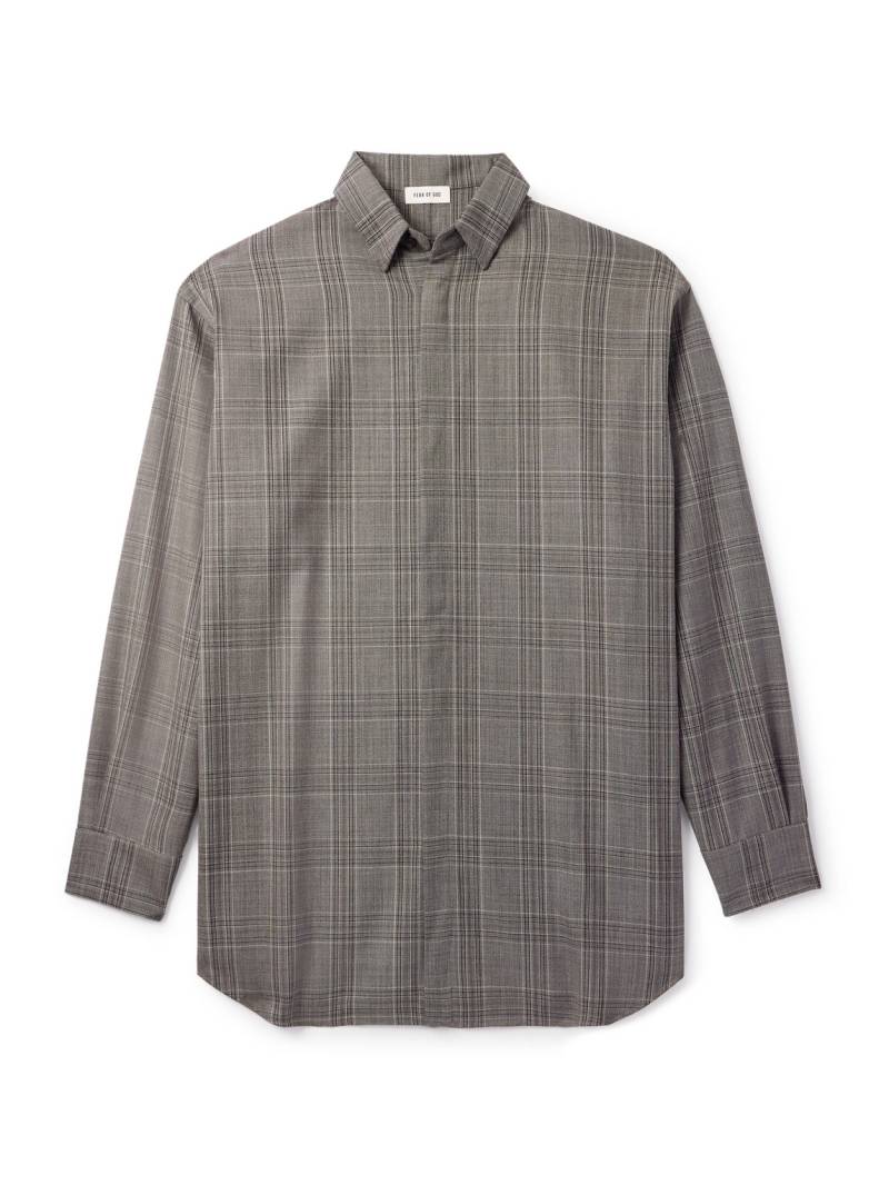 Fear of God - Oversized Checked Wool Shirt - Men - Gray - S Fear of God - Oversized Checked Wool Shirt - Men - Gray - S von Fear of God