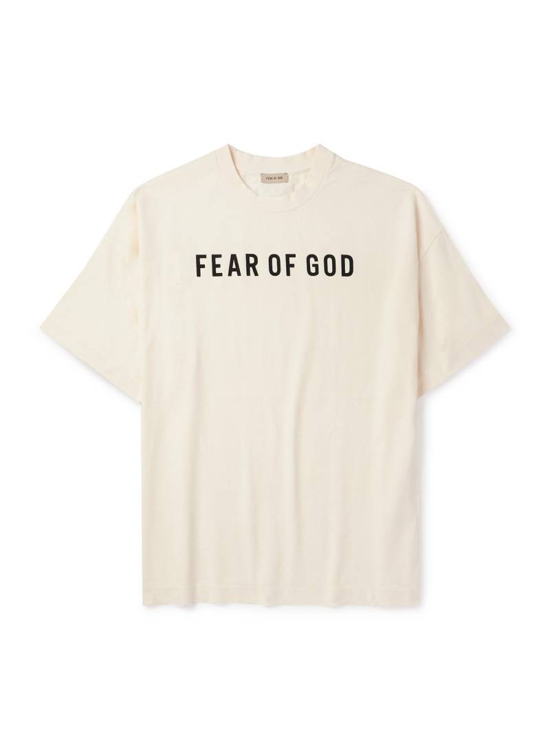 Fear of God - Oversized Logo-Print Cotton-Jersey T-Shirt - Men - Neutrals - L von Fear of God