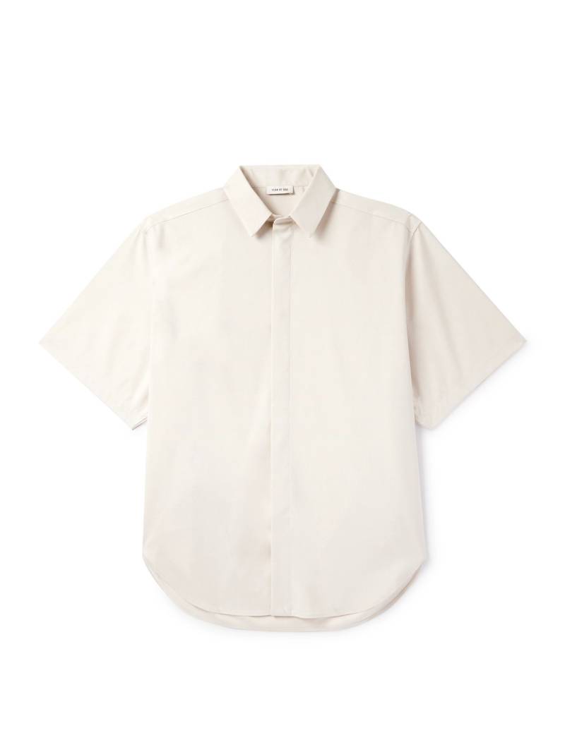 Fear of God - Oversized Stretch-Cotton and Wool-Blend Oxford Shirt - Men - Neutrals - L von Fear of God