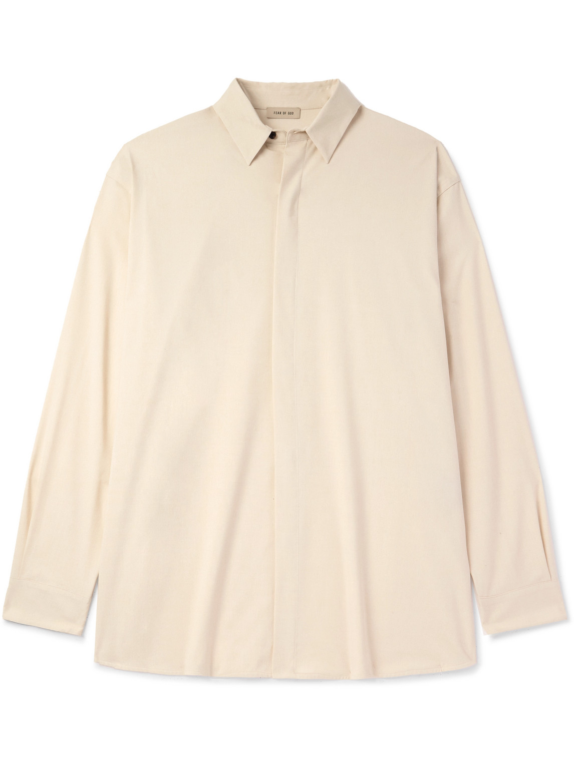 Fear of God - Oversized Stretch-Cotton and Wool-Blend Oxford Shirt - Men - Neutrals - XXL von Fear of God
