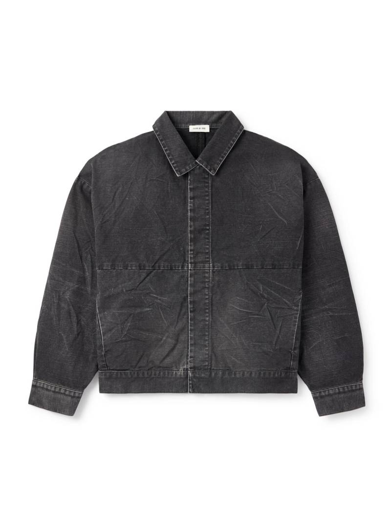 Fear of God - Panelled Crinkled Cotton-Canvas Jacket - Men - Black - M von Fear of God