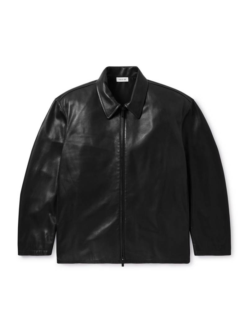Fear of God - Rider Oversized Leather Jacket - Men - Black - XL von Fear of God