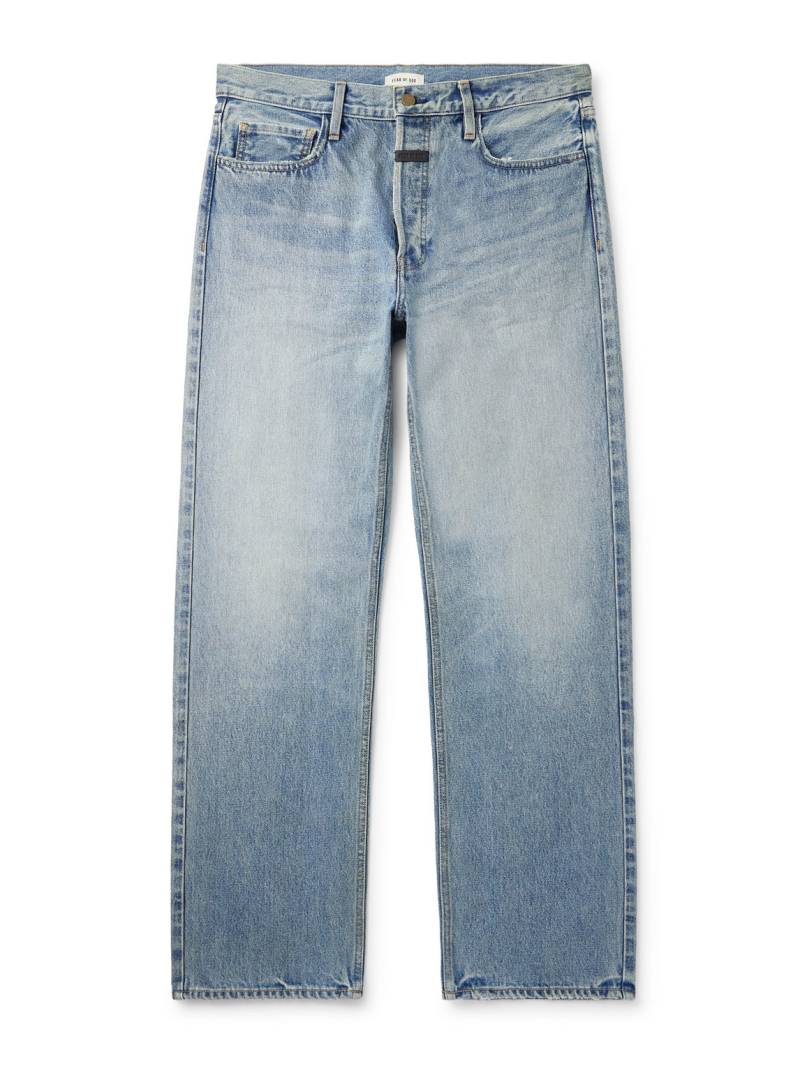 Fear of God - Straight-Leg Logo-Appliquéd Jeans - Men - Blue - UK/US 34 von Fear of God