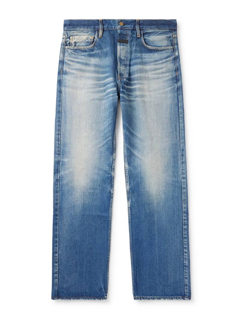 Fear of God - Straight-Leg Logo-Appliquéd Jeans - Men - Blue - UK/US 34 von Fear of God