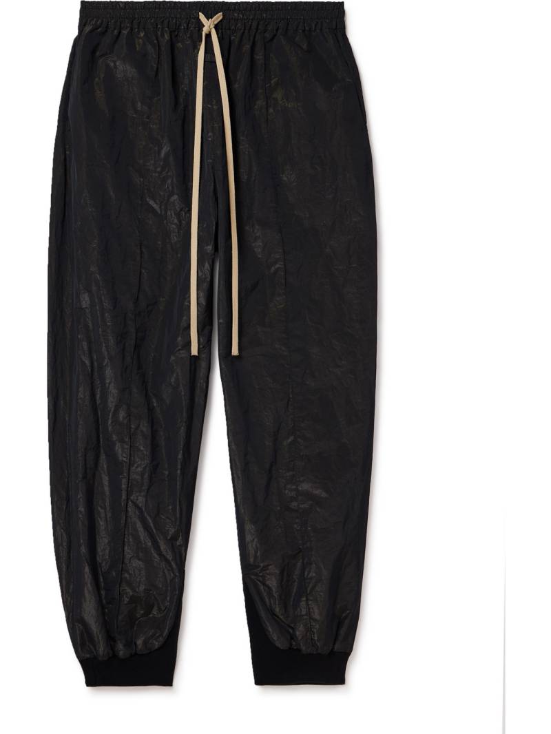 Fear of God - Tapered Logo-Appliquéd Crinkled-Shell Sweatpants - Men - Black - XS von Fear of God