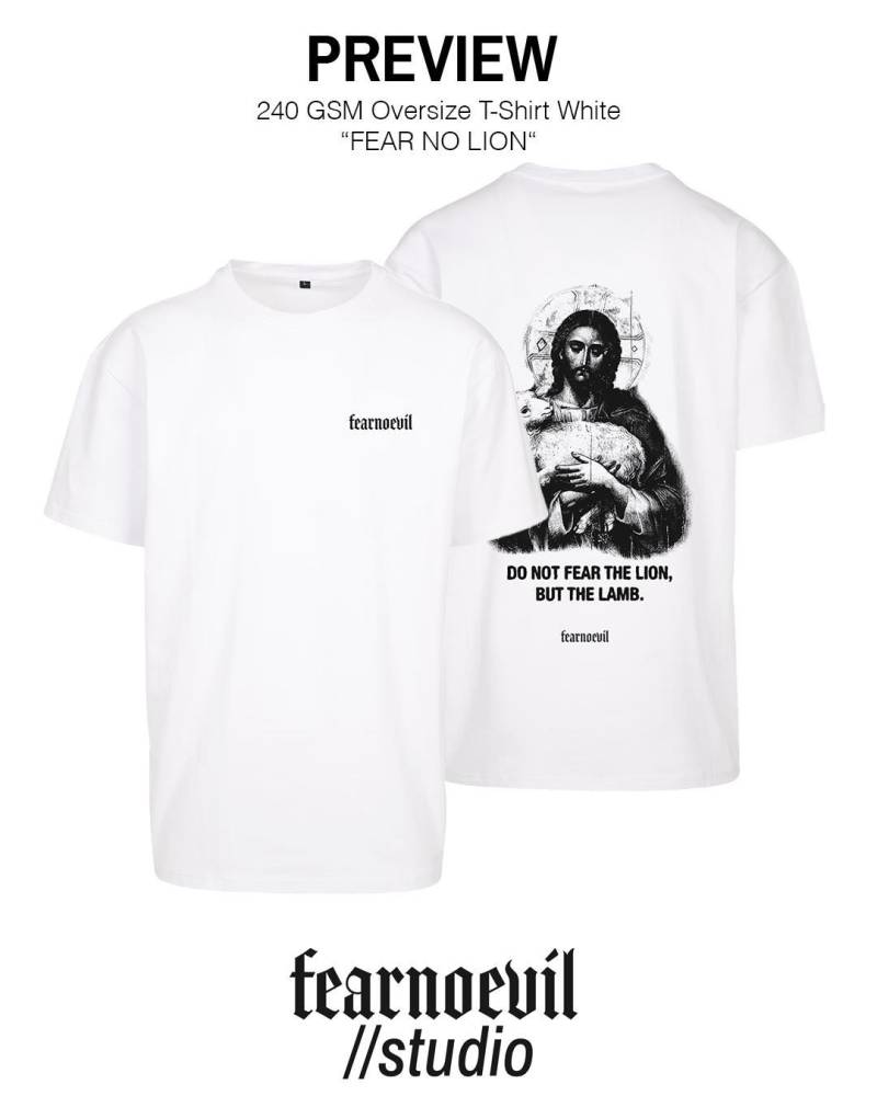 Jesus Backprint T-Shirt Orthodox 240 Gsm Baumwolle Weiß von Fearnoevil2025