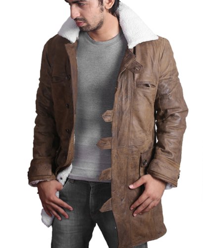 Feather Skin Bane Mantel 'Tom Hardy - Dark Knight Rises' Beunruhigte Vintager Blick Leder Jacke - XXX Large von Feather Skin