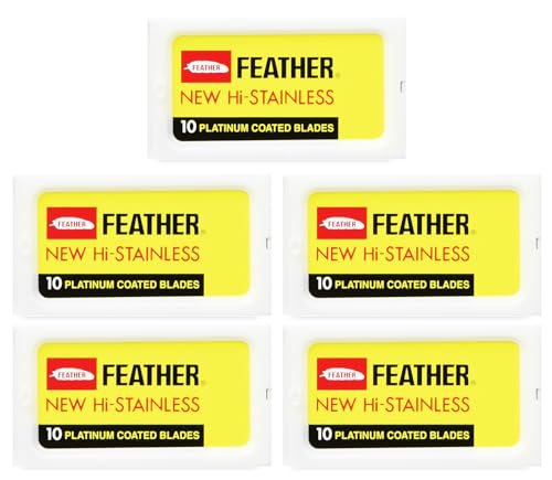 Feather - 50 Rasierklingen mit doppeltem Strang von Feather