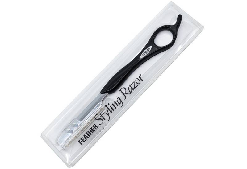 Feather Haarschneider Styling Razor Haarmesser schwarz Klinge Regular Type EX, wechselbare Klinge von Feather
